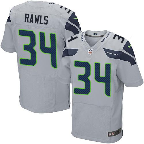 Nike Seahawks #34 Thomas Rawls Grey Alternate Men's Stitched NFL Vapor Untouchable Elite Jersey
